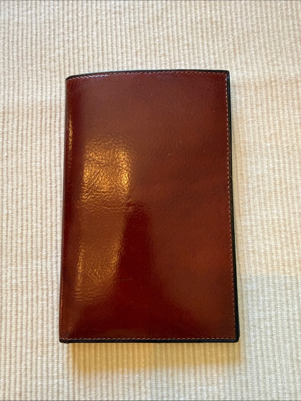 Vintage Bosca Leather Passport Wallet - Brown